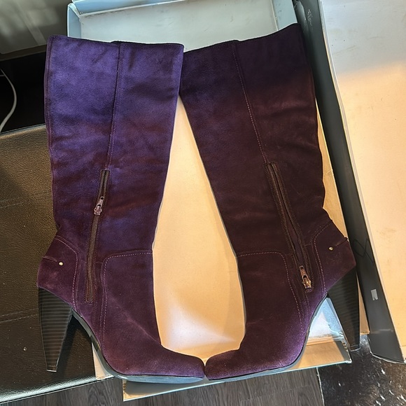 Jessica Simpson JS-Virnica2 Eggplant Suede Boots 8M - Picture 4 of 8